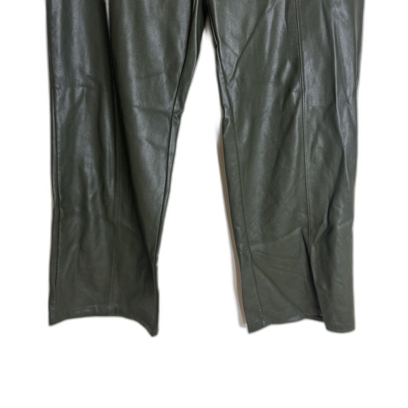 Avec Les Filles Pants Womens Small Faux Leather High Rise Straight Leg Modern - Picture 3 of 11